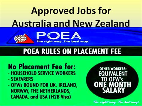 australia jobs poea